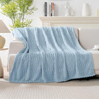 50x70 Inch Blue Throw Blanket - Image 2