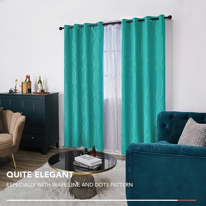 Deconovo Blackout Curtains for Living Room, Thermal Insulated Soundproof Drapes - Image 7