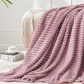 BEDELITE Fleece Blanket Twin Size – 3D Ribbed Jacquard Soft and Warm Decorative by BEDELITE