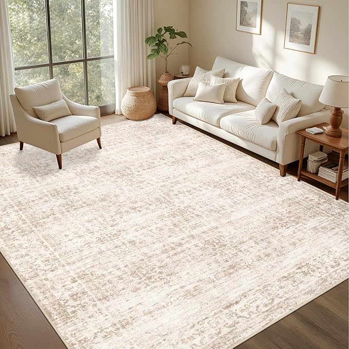 Area Rugs 10x14 Living Room Rug: Washable Rug Soft Vintage Boho Carpet Indoor - Image 2