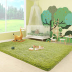 Ophanie Green Grass Area Rugs for Bedroom, 3x5 Shag Fluffy Carpet, Fuzzy Furry - Image 3