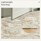 10x14 Area Rugs for Living Room, Non Slip Machine Washable Vintage Rugs - Image 7