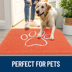 OLANLY Dog Door Mat for Muddy Paws 36x24, Paw Print Design, Absorbs Moisture - Image 6
