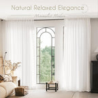 Linen White Curtains 90 inches Long - Image 6