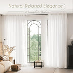 Linen White Curtains 84 inches Long - Image 6