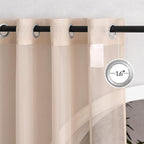 NICETOWN Voile Sheer Curtains 63 inch Length, Grommet Soft Window Treatments - Image 3