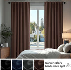 Deconovo Blackout Curtains, Thermal Insulated, W52 x L108 2 Panels, Back Tab - Image 4