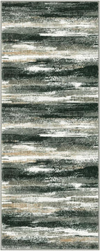 Lansny Modern Abstract Runner Rug 2x5, Forest Green Washable Entryway Kitchen - Image 9