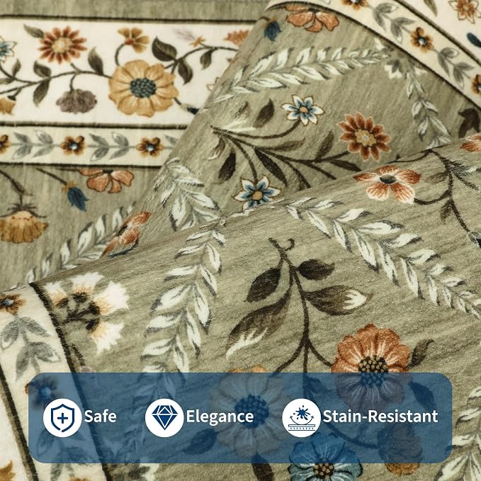 GarveeHome Living Room Rug 5x7 Rug Machine Washable Stain Resistant Area Rug - Image 4