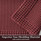 RESARE Waffle Bathroom Runner Rugs, Super Absorbent Bath Mat Non Slip Washable - Image 2