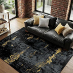 Washable Area Rugs 4'x6' Non-Slip Modern Abstract Soft by RELEANY