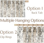 jinchan Pinch Pleated Curtains Floral Linen Blend Curtains - Image 3