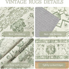 Madane 5x7 Area Rugs for Living Room, Vintage Stain Resistant Area Rug - Image 6
