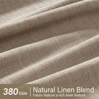 MIULEE Pinch Pleated Thick Linen Curtains 90 Inches Long 2 Panels - Image 4