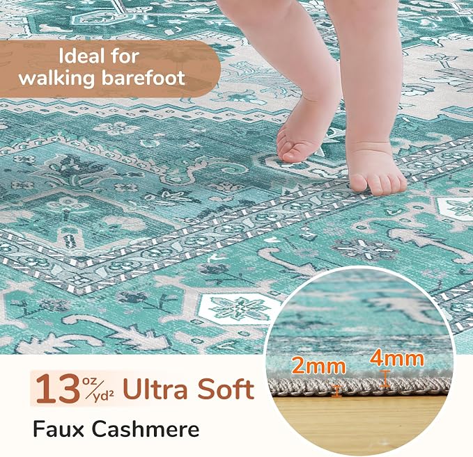 OPPODREAM Soft 6x9 Area Rugs, Washable Rug 6x9 - Image 2