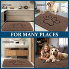 OLANLY Dog Door Mat for Muddy Paws 36x24, Paw Print Design, Absorbs Moisture - Image 8