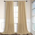 Tan Linen Curtains 90 Inch Length by Pitalk