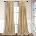 Burlap Color Curtains 84 Inch Length by Pitalk