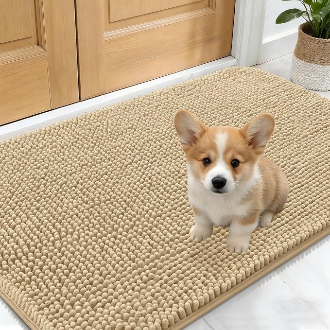 OLANLY Dog Door Mat for Muddy Paws 30x17, Absorbs Moisture and Dirt, Absorbent by OLANLY