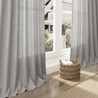 Nanspring Light Gray Linen Curtains 90 Inches Long - Image 5