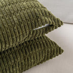 Fancy Homi 4 Packs Boho Moss Green Decorative Throw Pillow Covers 14x14 Inch - Image 4