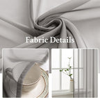 MIULEE 2 Panels Solid Color Sheer Window Curtains Elegant Window Voile - Image 3