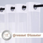 NICETOWN Sheer Curtains Extra Long and Wide W70 x L108 - Image 2