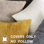 decorUhome Dark Brown Chenille Euro Sham Throw Pillow Covers 26x26 Set of 2 - Image 8