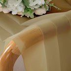 Simplebrand Gold Sheer Curtains 120 Inches Long, Extra Long Rod Pocket Solid - Image 6
