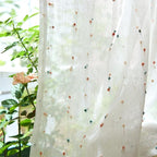 jinchan Valance Curtains for Windows 16 Inch Colorful Mini Pom-Pom Country - Image 6