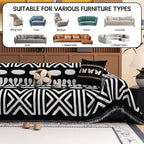 HANDONTIME Boho Couch Cover Blanket Geometric Striped Pet Covers - Image 8