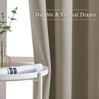 NICETOWN Taupe Room Darkening 102 inch Curtains, Grommet Thermal Curtains - Image 5