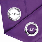 LEMOMO Blackout Curtains 66 x 54 Inch Long Purple Curtains Set of 2 Panels Room - Image 5