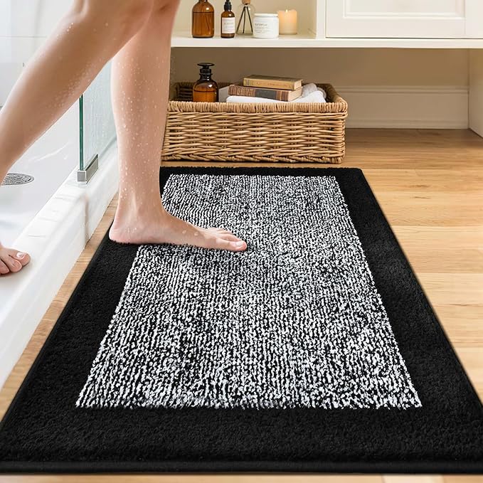 48x24 Long Bathroom Rugs Washable Non Slip, Soft Absorbent Quick Dry Mats - Image 2