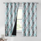 Beauoop 100% Blackout Curtains 63 Inches Long 2 Panels by Beauoop