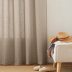 RYB HOME Semi Sheer Linen Blend Curtains - Image 7