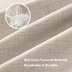 MIULEE 100% Blackout Linen Curtains - Image 3