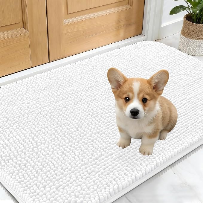 OLANLY Dog Door Mat for Muddy Paws 30x17, Absorbs Moisture and Dirt, Absorbent by OLANLY