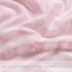 WAZZIO Boho Lace Curtains 63 Inch 2 Panels -Sheer Panel Drape Floral Pattern & - Image 2