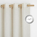 NICETOWN Flax Natural Linen 78 inch Curtains - Image 3