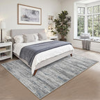 5x7 Area Rugs - Ultra-Thin Washble Rugs, Non-Slip Low Pile Abstract Print Rugs - Image 6