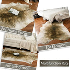 AROGAN Western Decor Faux Fur Cowhide Rug, 4.6 x 5.2 Feet Premium Animal Skin - Image 7