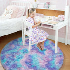 Amdrebio Purple Rainbow Round Area Rug 7Ft - Image 8