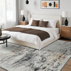 Toneed Abstract Area Rug 7x9 Modern Washable Rug Soft Non Slip Rug Low Pile - Image 4