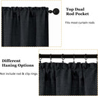OWENIE Black Valances for Windows 1 Pcs 20 Inch Length, Light Filtering - Image 4