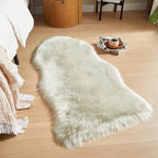 AMTOVO Faux Fur Rug, Light Grey Area Rug, Fluffy Sheepskin Rug, Fuzzy Ultra - Image 4