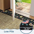 GarveeHome Washable Living Room Rug 9x12 Floral Bordered Area Rugs Soft Thin - Image 5