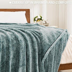 Exclusivo Mezcla Plush Fuzzy Fleece Throw Blanket Extra Large, Super Soft - Image 4