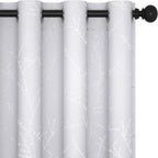 Deconovo Greyish White Curtains, Room Darkening Curtain, Thermal Insulated by Deconovo