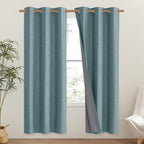NICETOWN 100% Absolutely Blackout Linen Curtains - Image 2